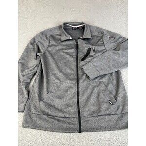 Spyder Active Jacket Mens XL Gray ProWeb Full Zip Pocket Heather Fleece Sweater